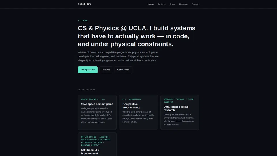 Homepage snapshot at launch