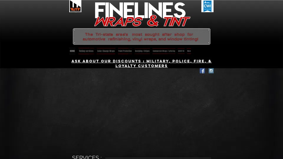 Homepage snapshot at launch