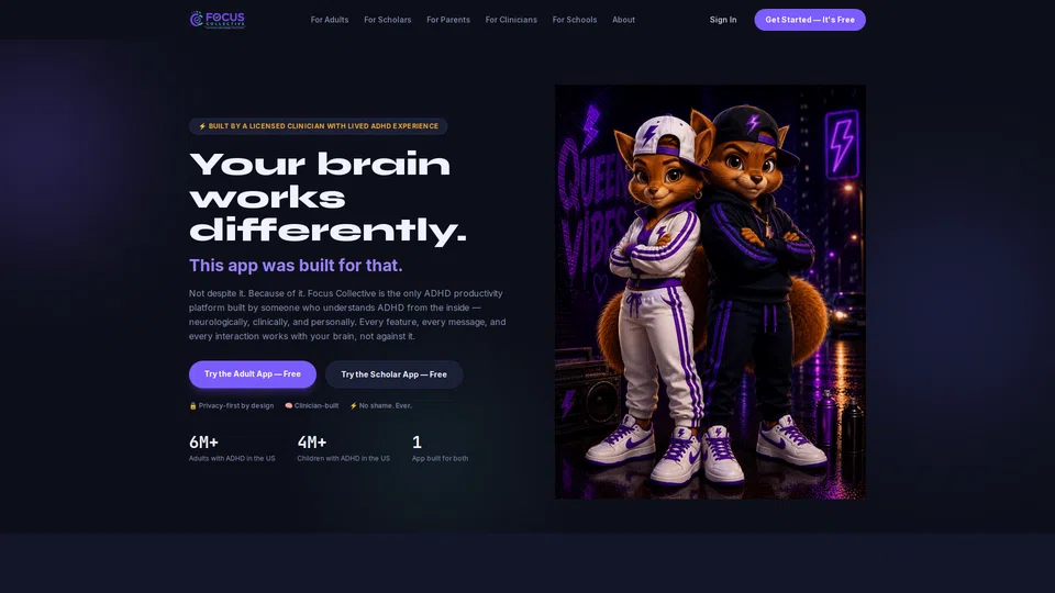 Homepage snapshot at launch