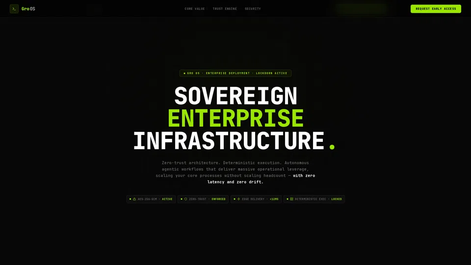Homepage snapshot at launch