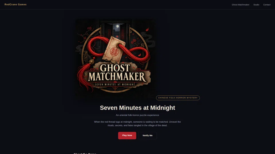 Homepage snapshot at launch
