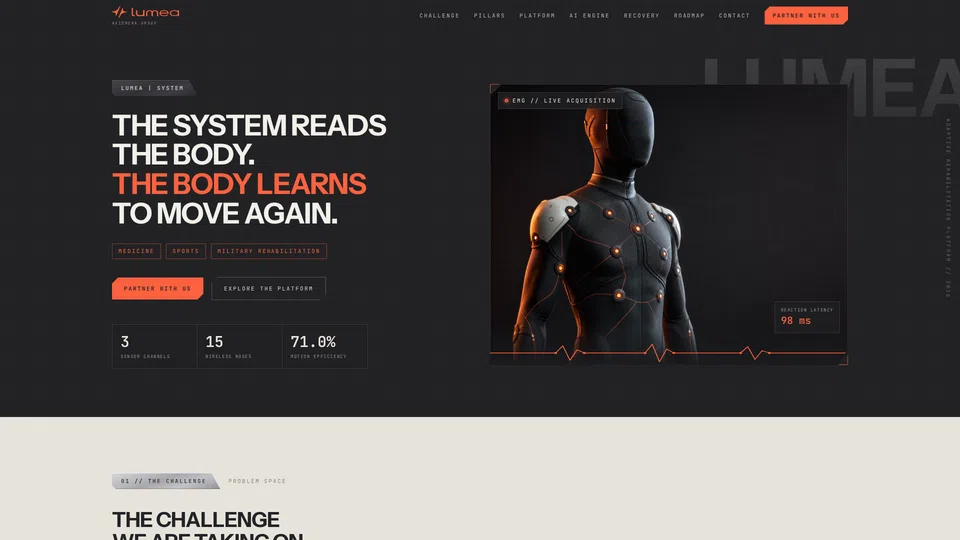 Homepage snapshot at launch