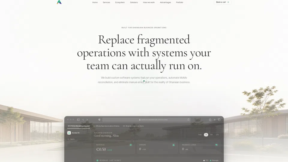 Homepage snapshot at launch