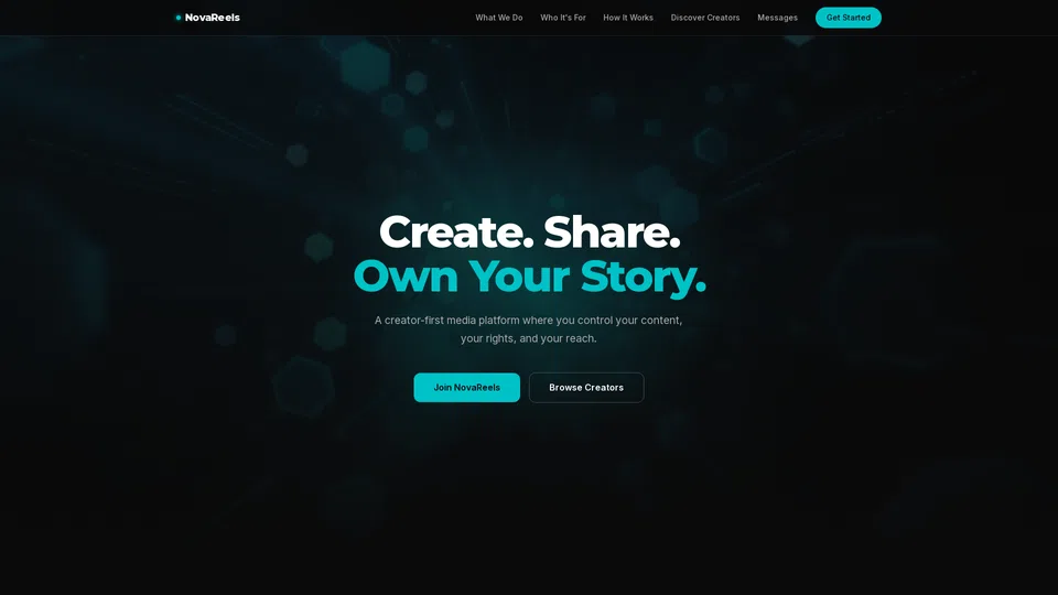 Homepage snapshot at launch