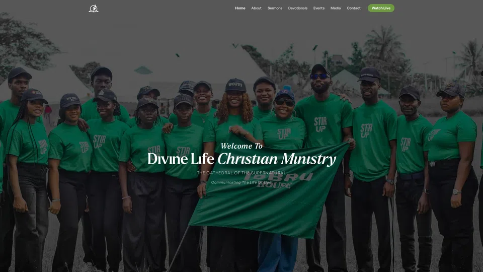 Homepage snapshot at launch
