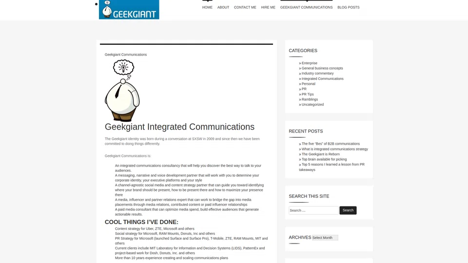 Homepage snapshot at launch