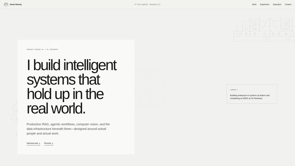 Homepage snapshot at launch