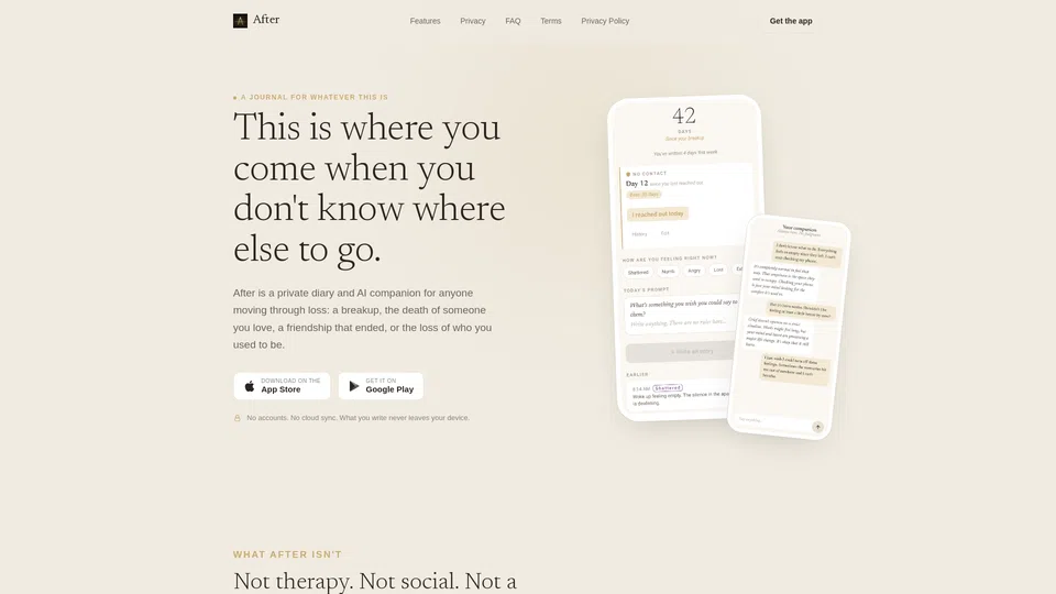 Homepage snapshot at launch