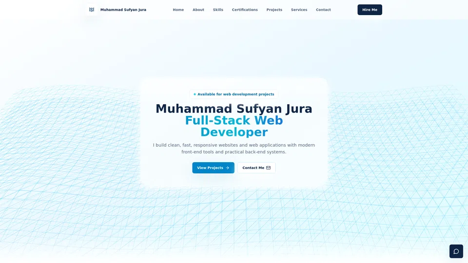 Homepage snapshot at launch