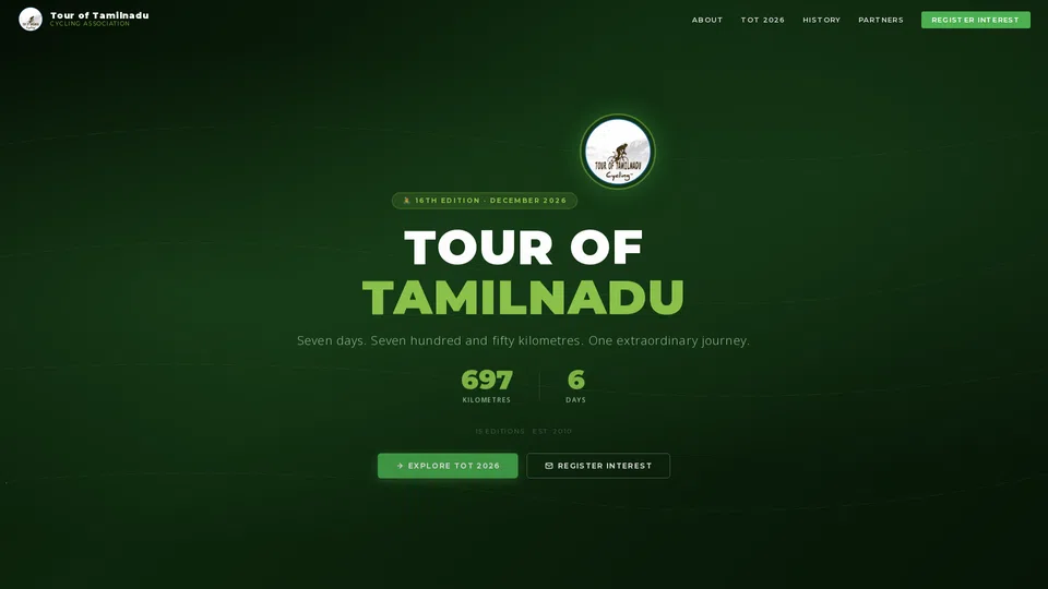 Homepage snapshot at launch