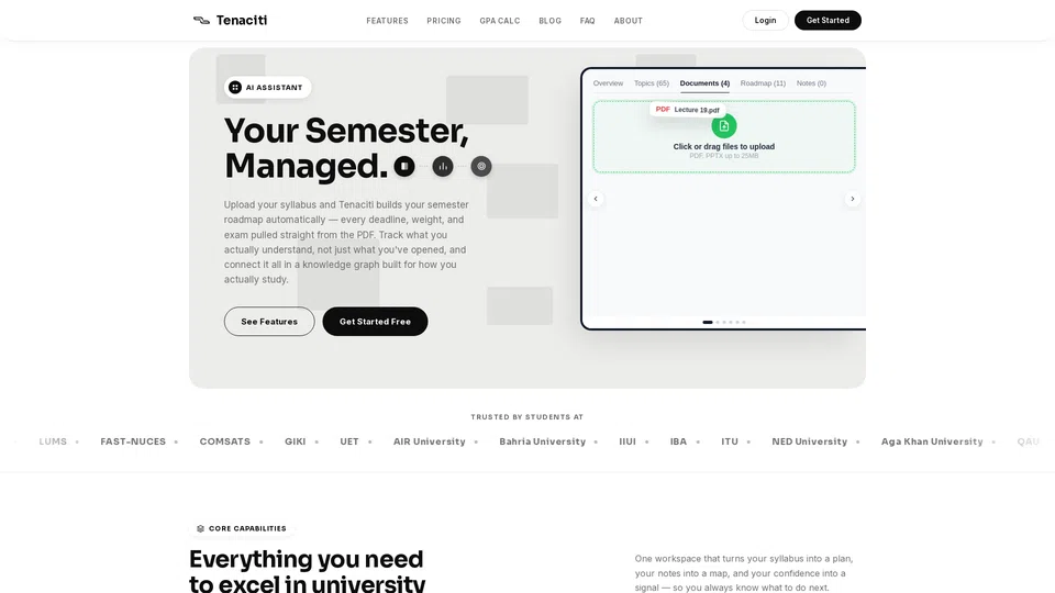 Homepage snapshot at launch