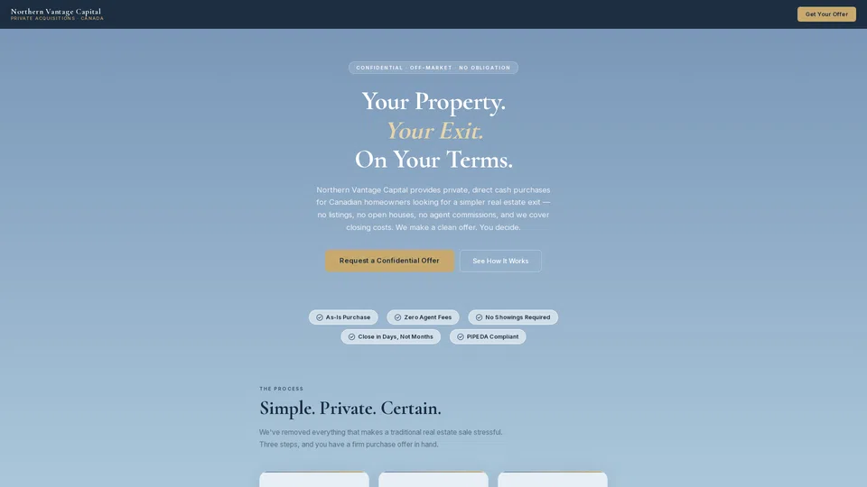 Homepage snapshot at launch