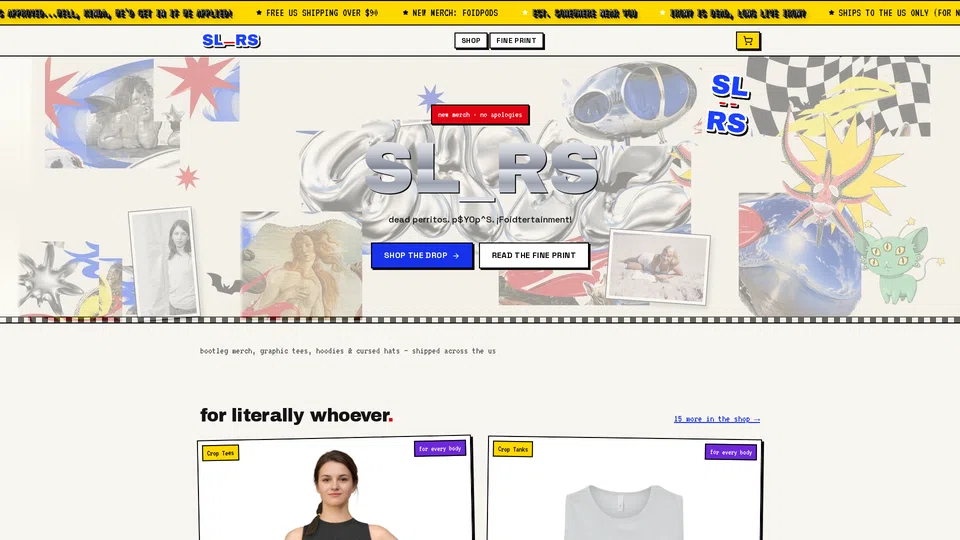 Homepage snapshot at launch