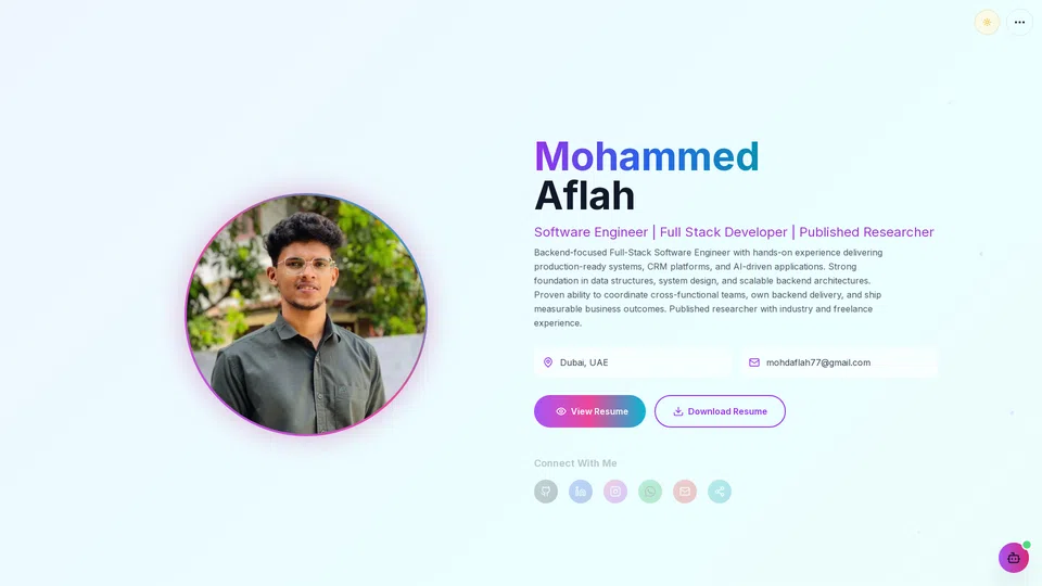 Homepage snapshot at launch
