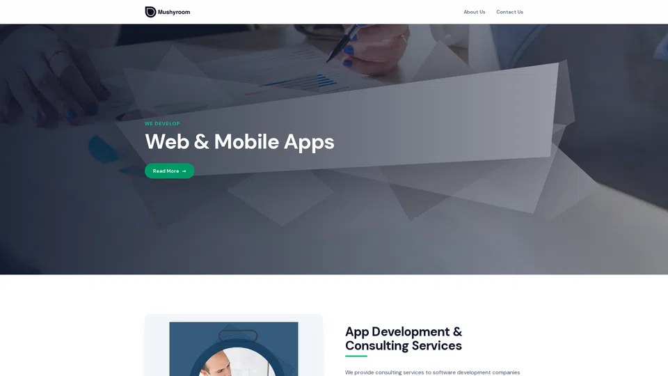 Homepage snapshot at launch
