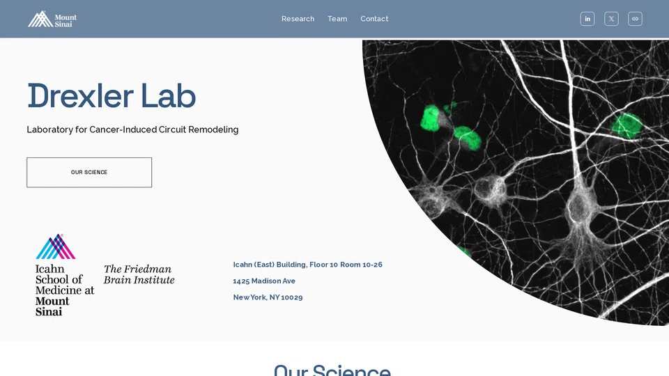 Homepage snapshot at launch