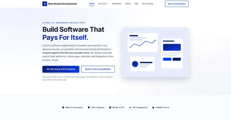 Homepage snapshot at launch