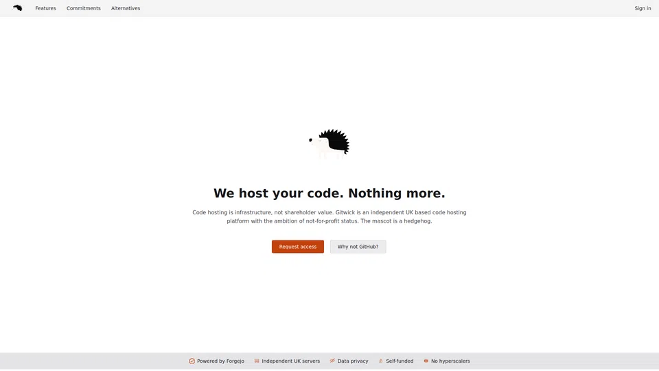 Homepage snapshot at launch