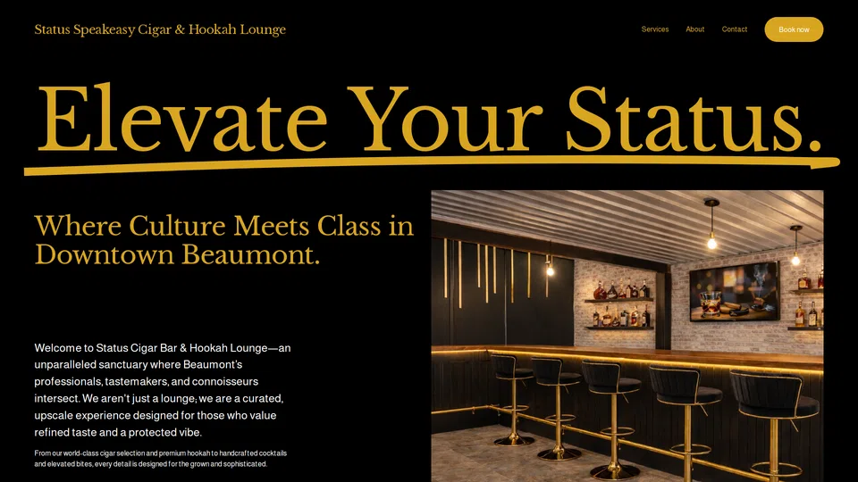 Homepage snapshot at launch