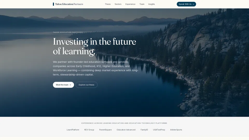 Homepage snapshot at launch