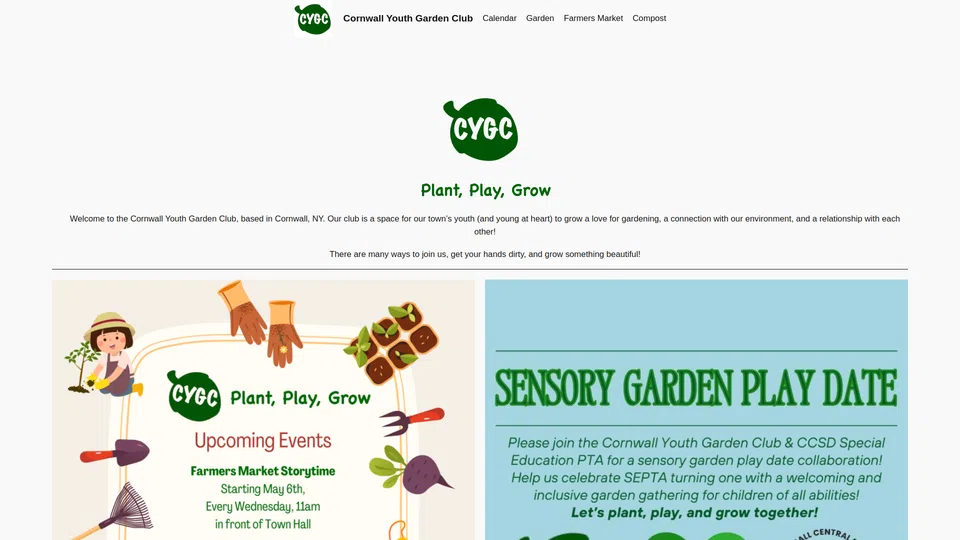 Homepage snapshot at launch