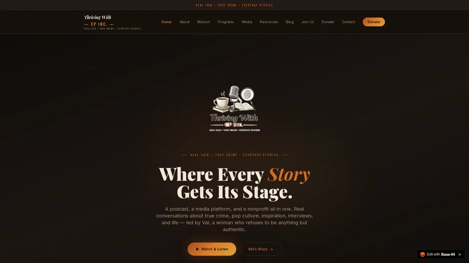 Homepage snapshot at launch