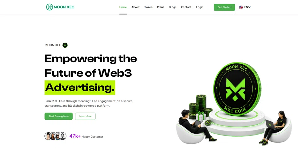 Homepage snapshot at launch