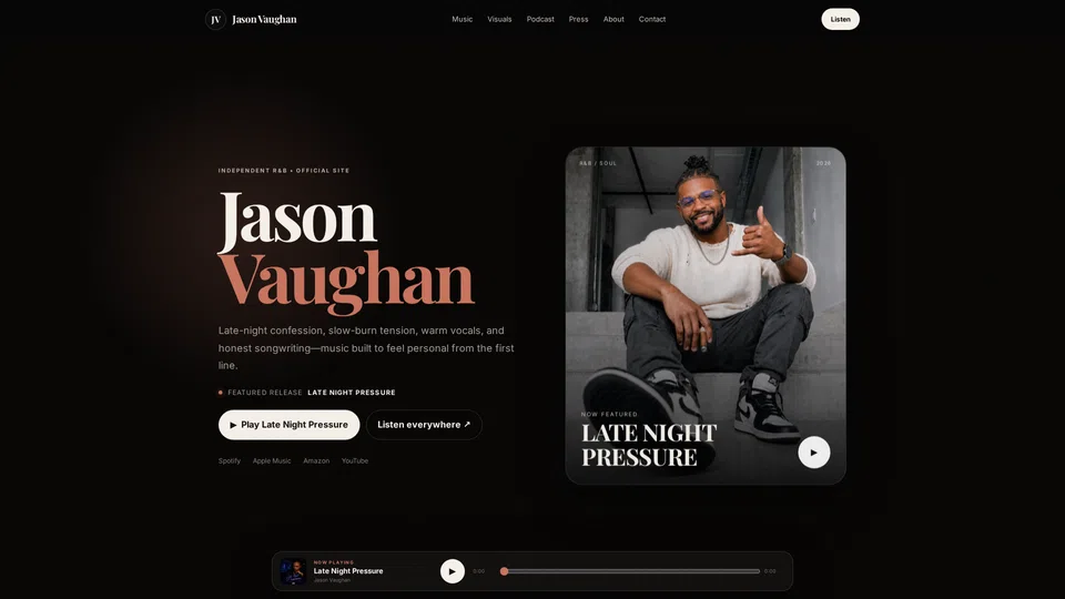 Homepage snapshot at launch