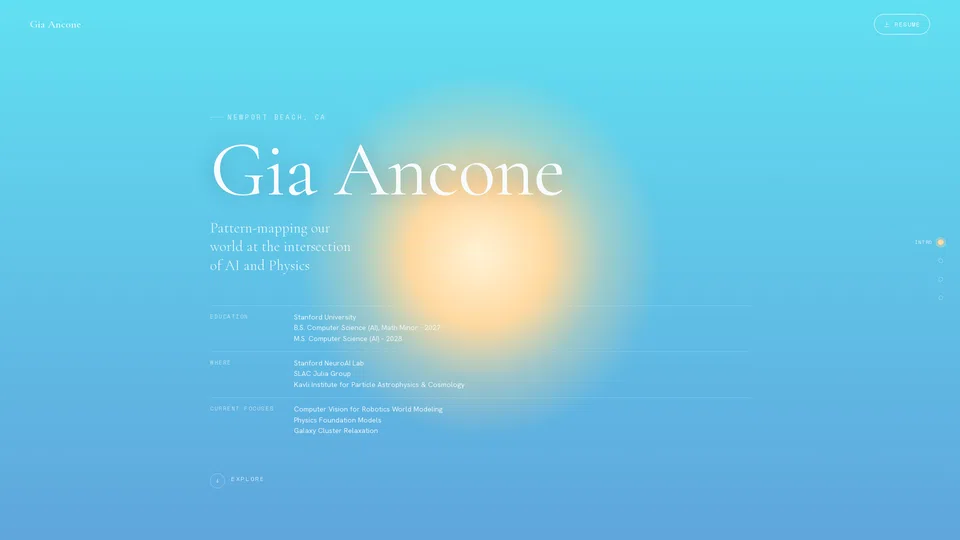 Homepage snapshot at launch