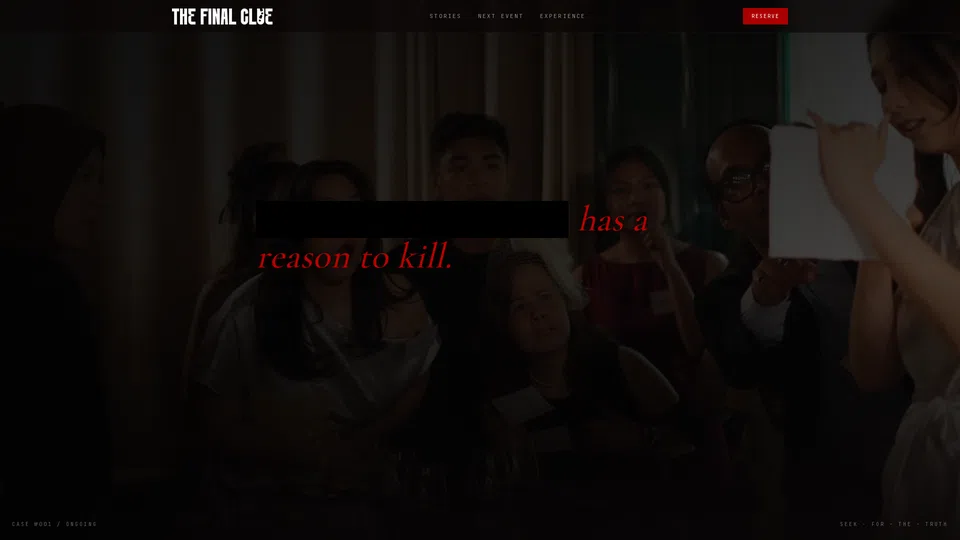 Homepage snapshot at launch
