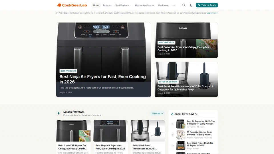 Homepage snapshot at launch