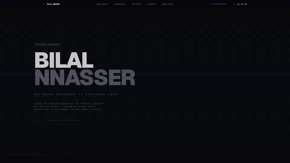 Homepage snapshot at launch