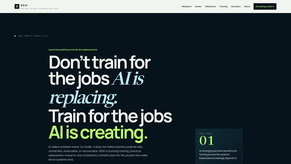 Homepage snapshot at launch