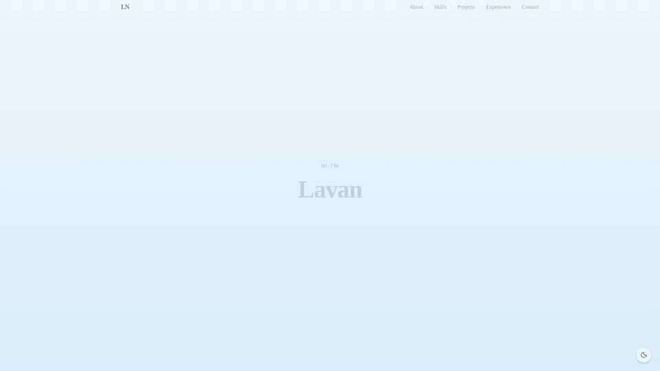 Homepage snapshot at launch