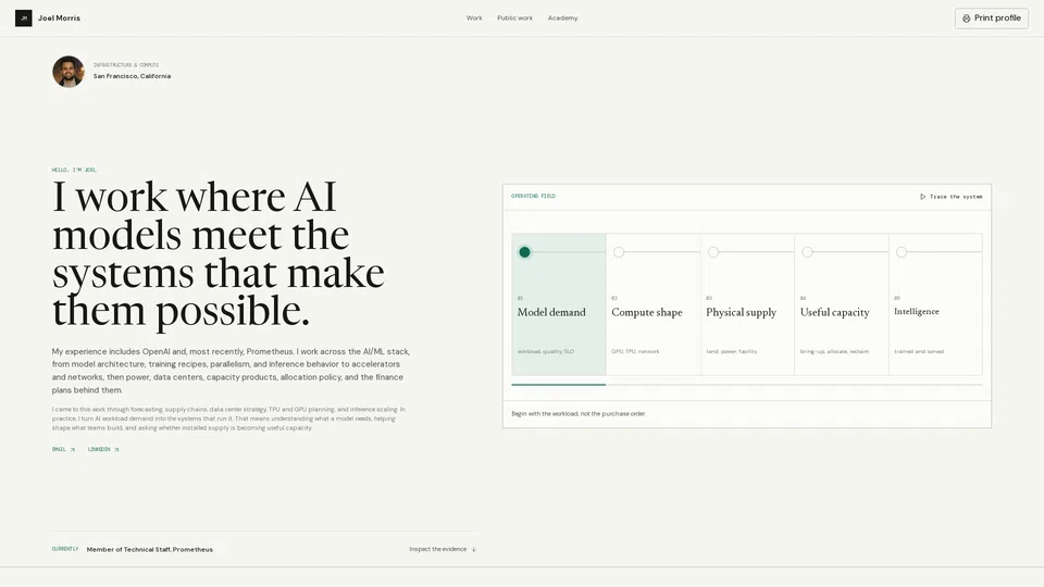 Homepage snapshot at launch