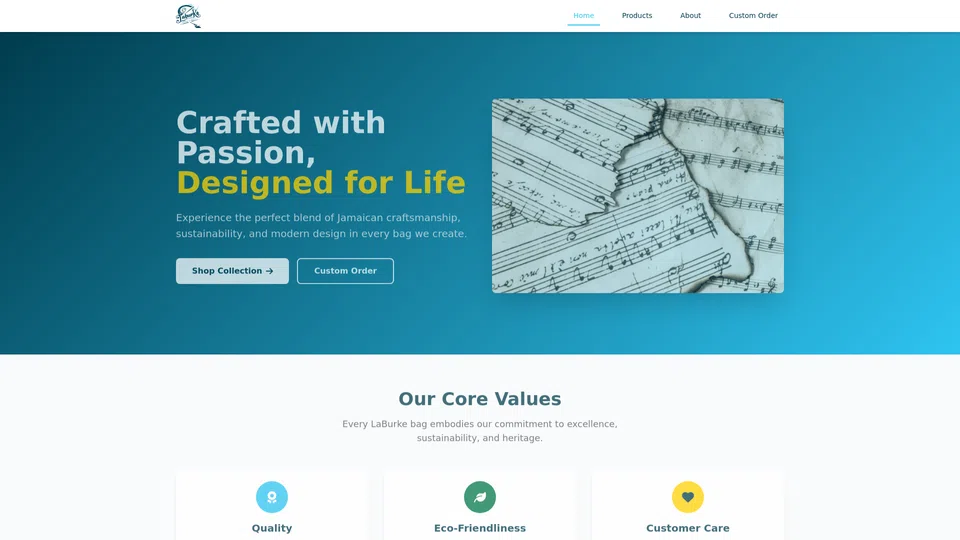 Homepage snapshot at launch