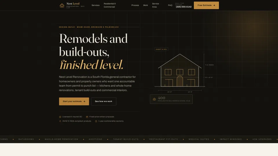 Homepage snapshot at launch