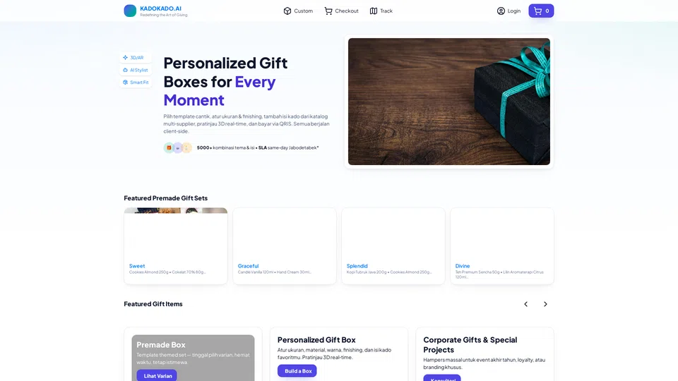 Homepage snapshot at launch
