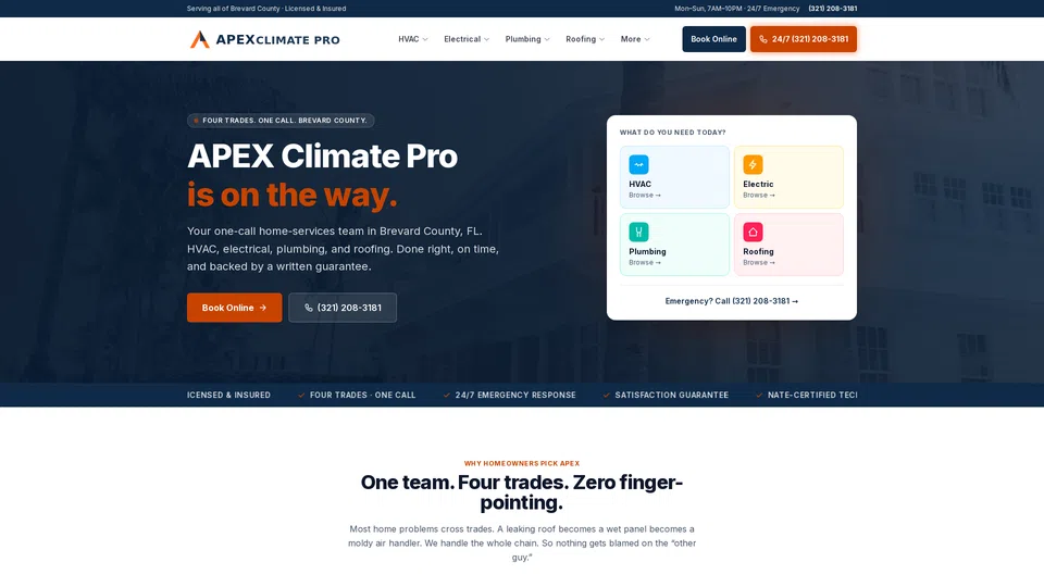 Homepage snapshot at launch