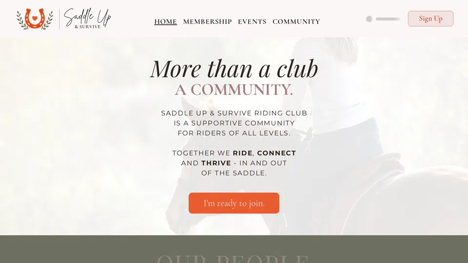 Homepage snapshot at launch