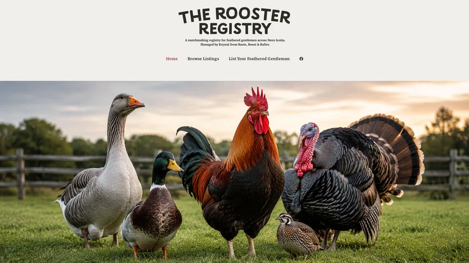 Homepage snapshot at launch