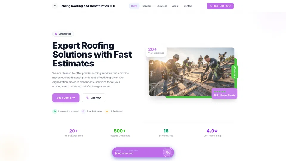 Homepage snapshot at launch