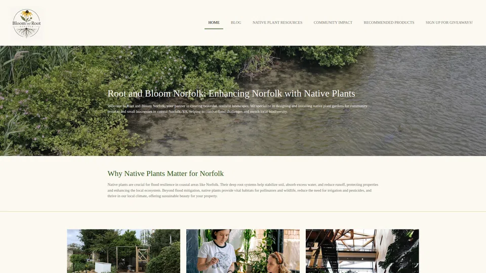 Homepage snapshot at launch