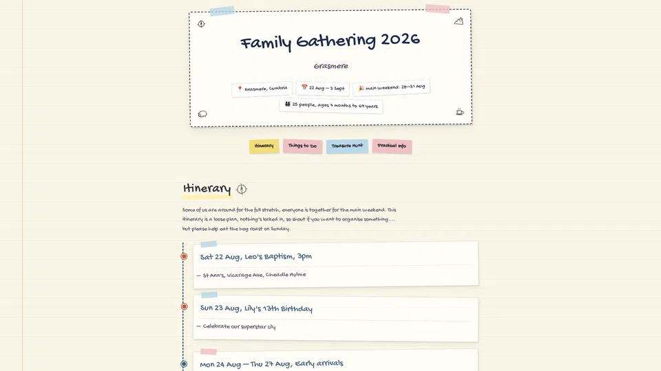 Homepage snapshot at launch