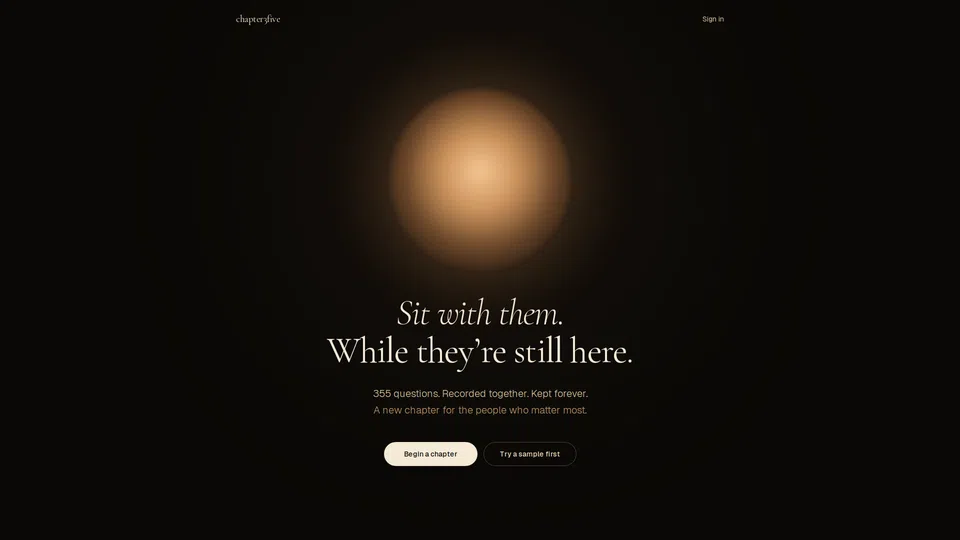 Homepage snapshot at launch