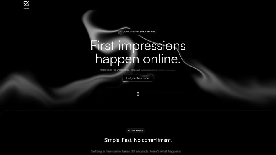 Homepage snapshot at launch