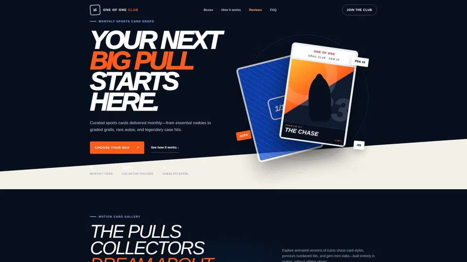 Homepage snapshot at launch