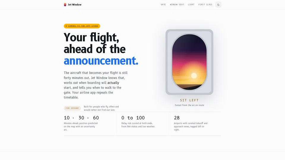 Homepage snapshot at launch