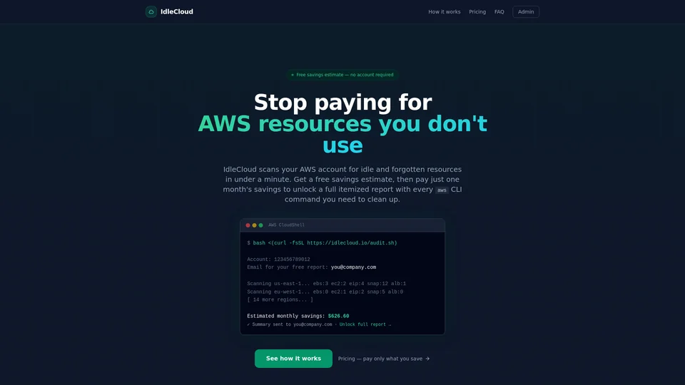 Homepage snapshot at launch