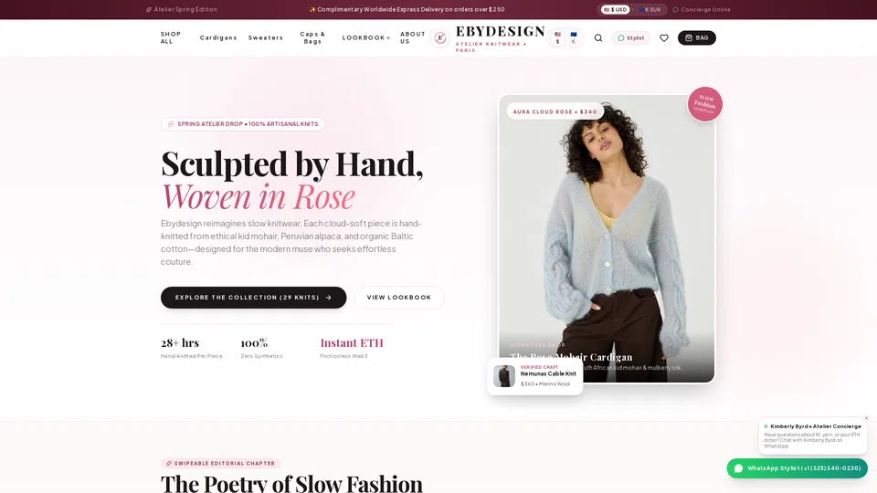 Homepage snapshot at launch